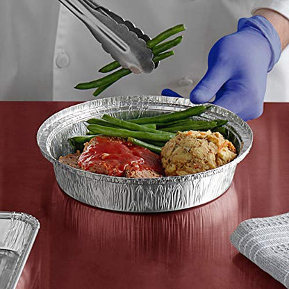 20 Aluminium Foil Trays with Paper Lids – Round Foil Flan Dishes – Durable and Food Grade Tin Pie Cases – Oven and Freezer Safe – Baking Trays Containers - 9 inch-23cm