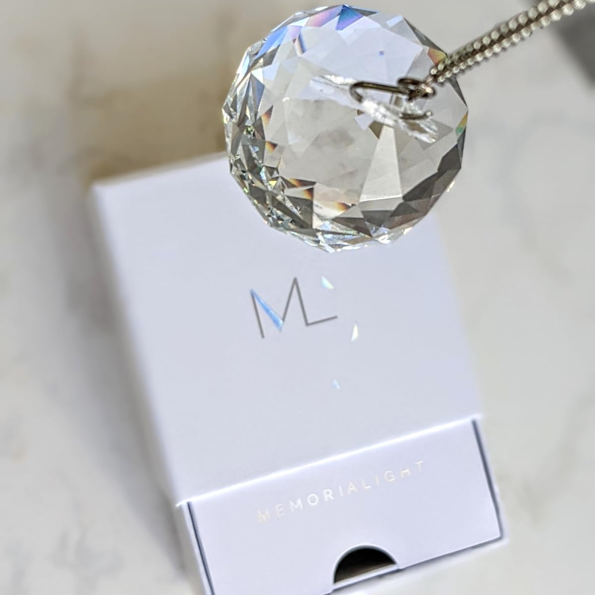 Memorialight Modern Grief Gift, 40mm Crystal Ornament Rainbow Maker, Unique Memorial Gifts for Loss of Family, Loved Ones, Miscarriage, Best for Funerals, Sympathy, Bereavement, Daily Remembrance