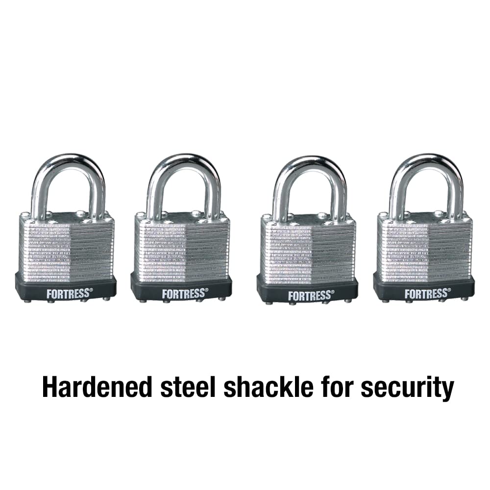 Master Lock 1803Q Fortress Outdoor Padlock with Key, 4 Pack Keyed-Alike
