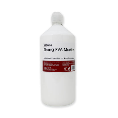 Artway Strong PVA Glue/Medium - 1 Litre, White
