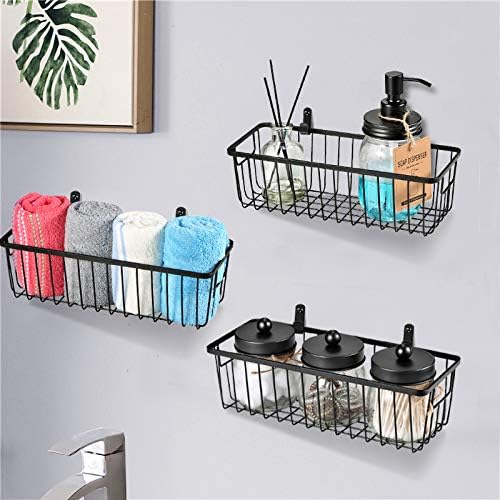SheeChung Farmhouse Metal Wire Bin Basket