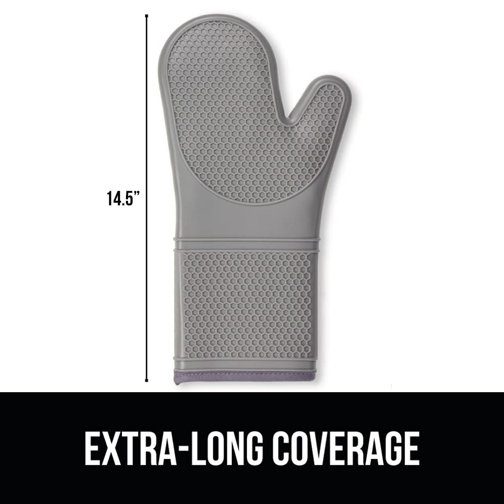 GORILLA GRIP BPA-Free Soft Silicone Oven Mitts and Pot Holders Sets, Heat Resistant Waterproof Cooking Gloves, Thick Cotton Lining, Flexible Gripping for Baking Grilling, Kitchen Trivets, Turquoise
