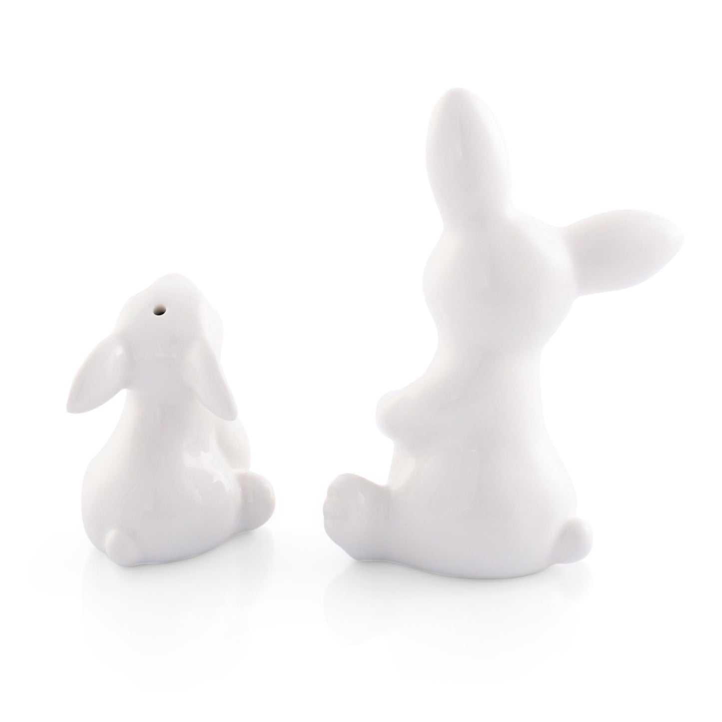 Arthur Court White Stoneware Mother and Baby Easter salt and pepper shakers set, Durable and Easy to Clean, Whimsical Addition to Table Settings, Bunny salt and pepper shakers