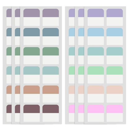 240 Pcs Sticky Index Tabs, Colored Book Sticky Tabs for Notebooks, Repositionable Page Tabs for Notebooks File Classification,12 Colors (1 Inch)
