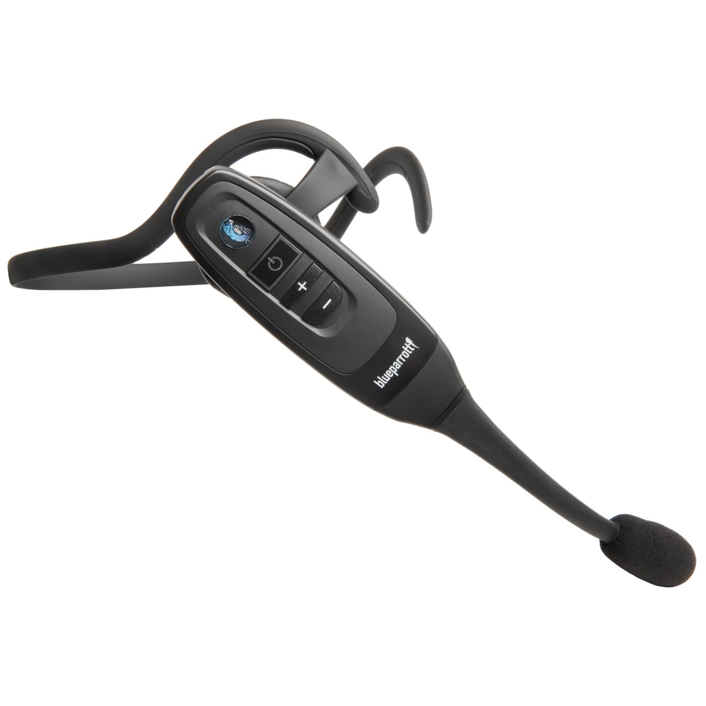 BlueParrott C400-XT Mono Bluetooth Wireless Headphones 96% Noise Canceling Trucker Headset with Mic, Convertible Over Head to Behind Neck Style with 300 ft. Wireless Range, 24 hrs. Talk Time, Black