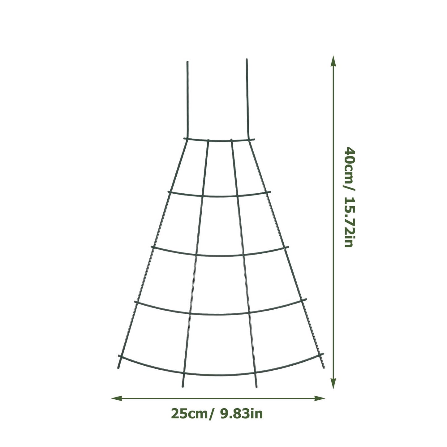 Operitacx Garden Trellis Plant Climbing Rack for Indoor and Outdoor Use, Metal Vine Climbing Support with Fixed Stakes for Potted Plants and Garden Vegetables