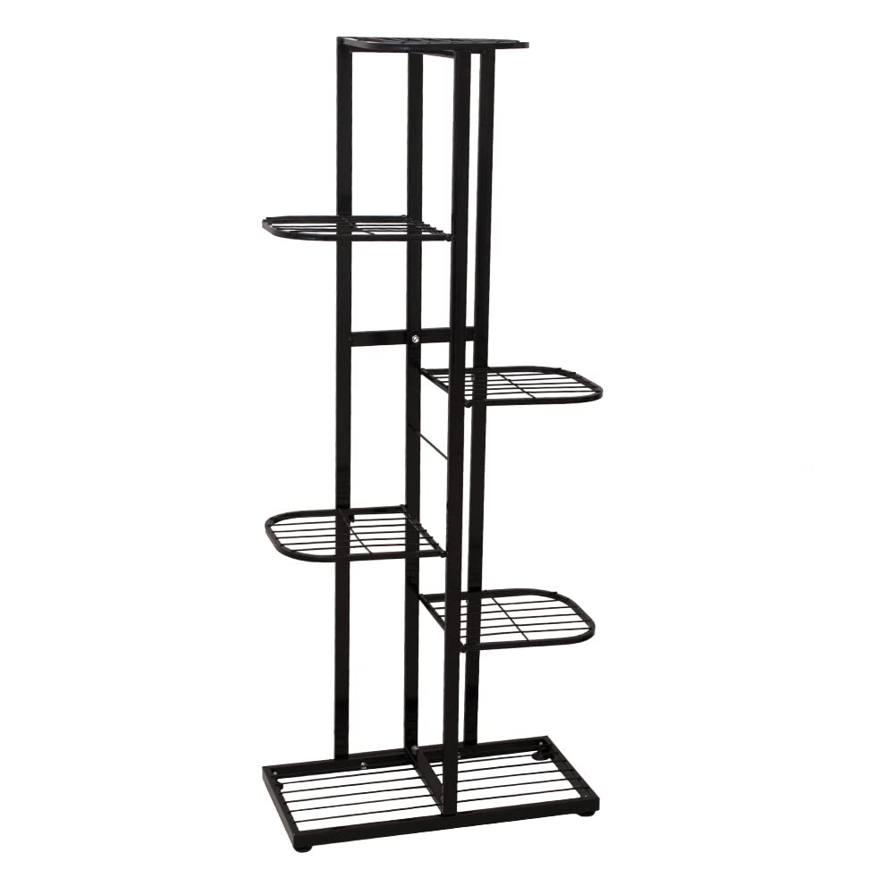 Cre Cra Tall Metal Plant Stand Indoor Outdoor 6 Tier Flower Pot Plant Stand Multi Tier Plant Holder Shelf Display Rack for Garden Patio Balcony
