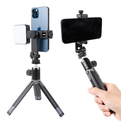 Leenconghui Multifunctional Universal Cell Phone Tripod Mount Adapter 360 Rotation Camera Hot Shoe Phone Holder Compatible with Canon Nikon Sony DSLR