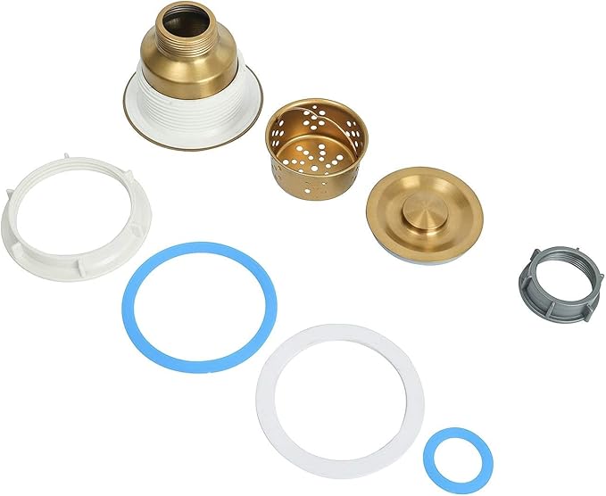 LQS Kitchen Sink Drain Strainer Assembly, Sink Drain 304 Stainless Steel