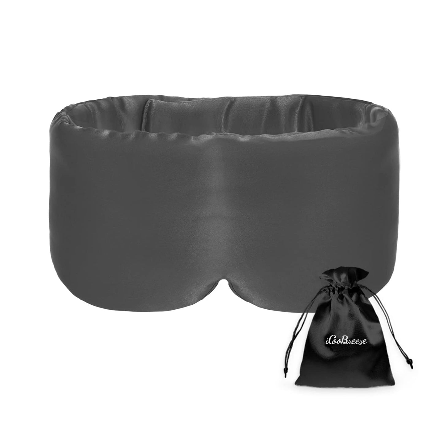 100% Handmade Bamboo Sleeping Eye Mask for Women for Men,Night Masks,Organic Sleep Mask,Blockout Eye Mask for Sleeping,Large Size Adjustable (Navy Blue)