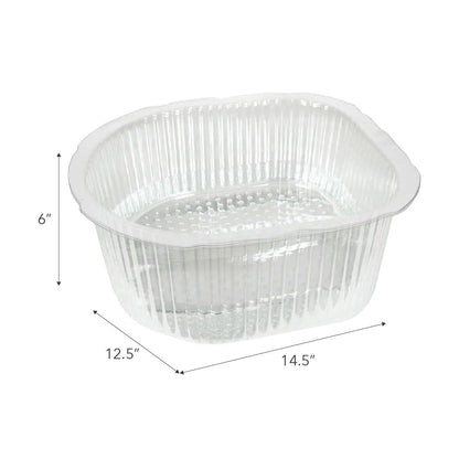 ForPro Professional Collection Universal Pedi Bath Liners - 50% THICKER - Fit Footsie Bath, Disposable Pedicure Foot Tub Liners for Foot Spa Basins & Foot Bath Soaks, Clear, 100-Count