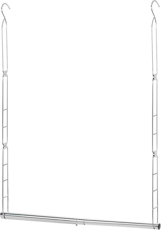 STORAGE MANIAC Hanging Closet Rod, Adjustable Width and Height Closet Hanging