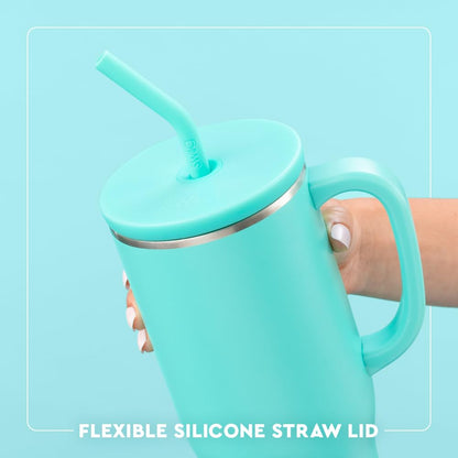 Swig Life 40oz Mega Mug, 40oz Tumbler with Handle and Straw, Extra Large Insulated Tumblers, Cup Holder Friendly Nutcracker Travel Mug (Sugar Plum Soldiers)