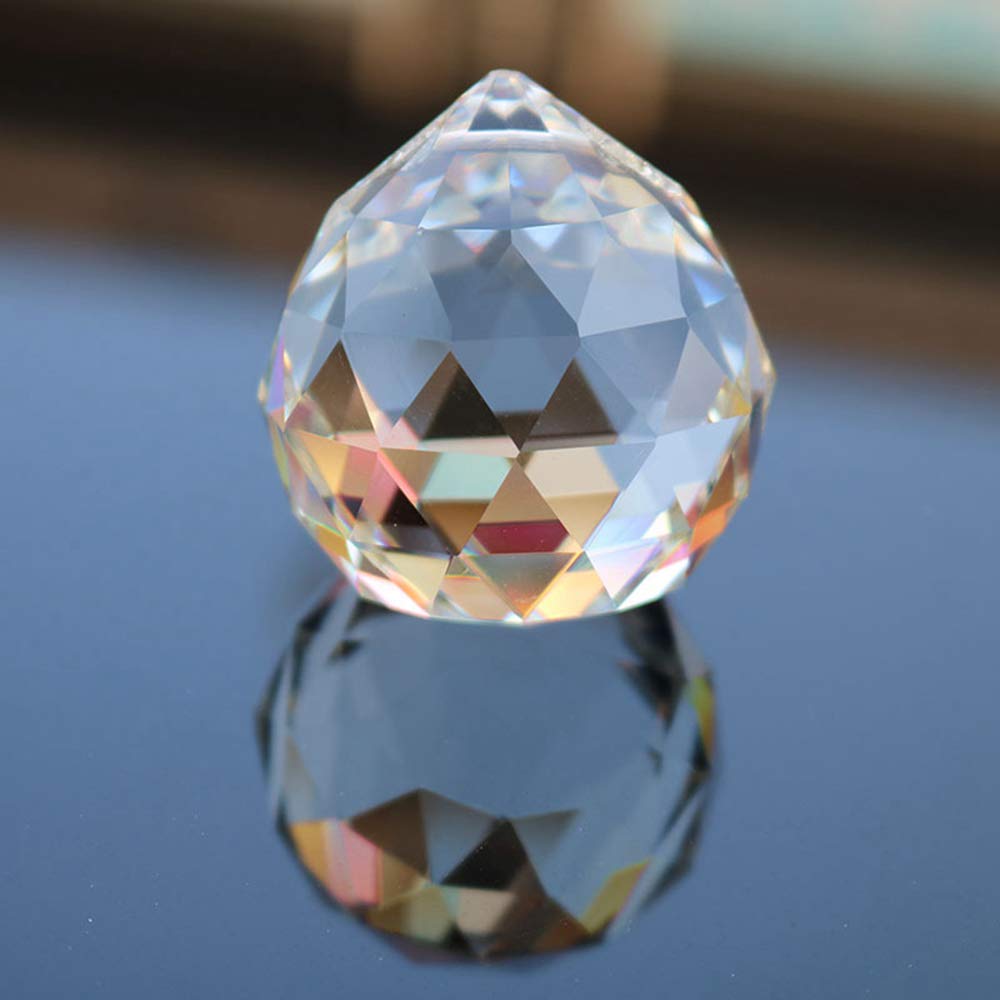 Petrichor Feng Shui Clear Crystal Hanging Ball for Good Luck & Prosperity (60MM) - Home Decoration/Gifting