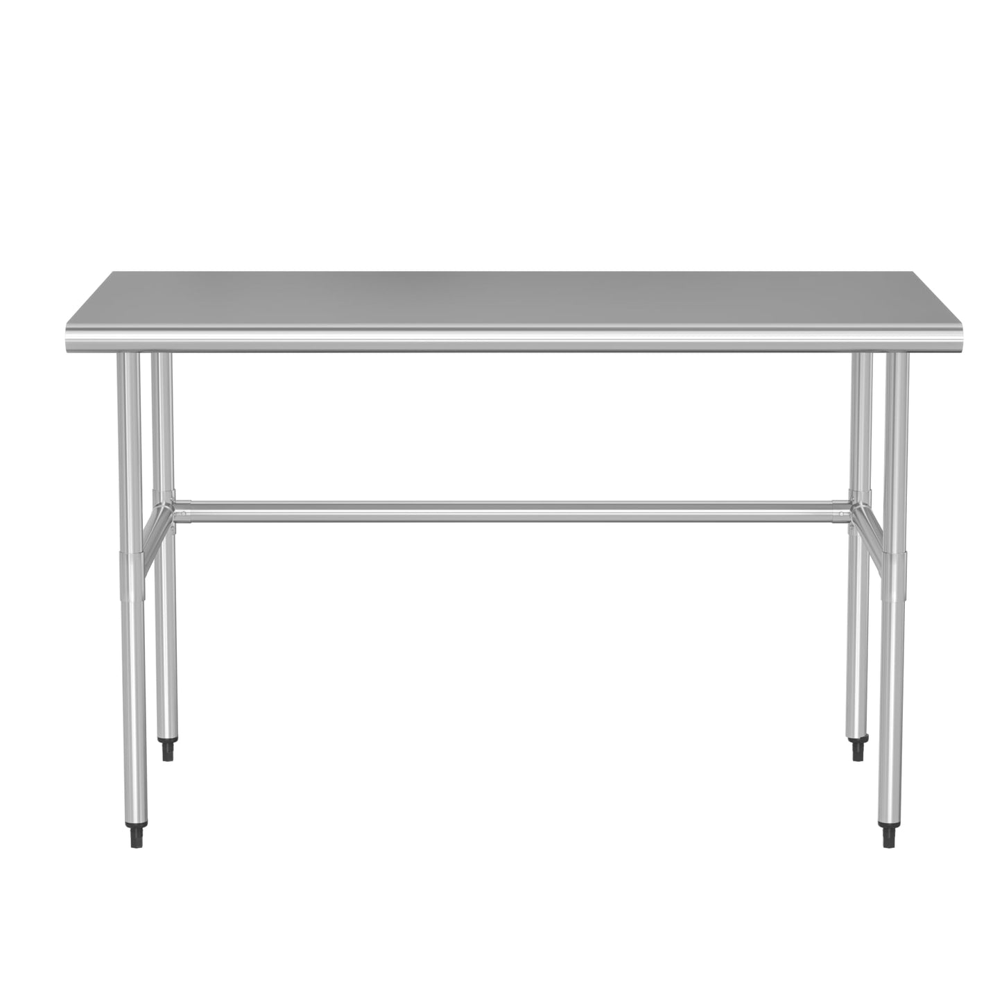 Chingoo Stainless Steel Table Open Base 30x60 Inch, Heavy-Duty Metal Work Table Ideal for Restaurant, Kitchen, Bakery, or Commercial Food Prep