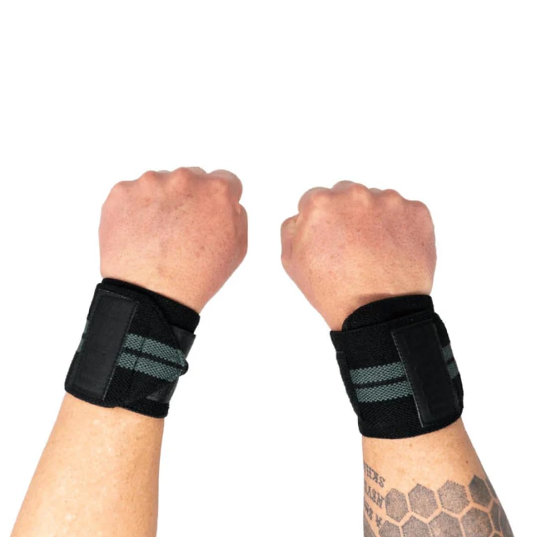 2POOD Wrist Wraps for Weightlifting Powerlifting, Weightlifting, Cross Training, Bodybuilding for Men and Women (Charcoal)