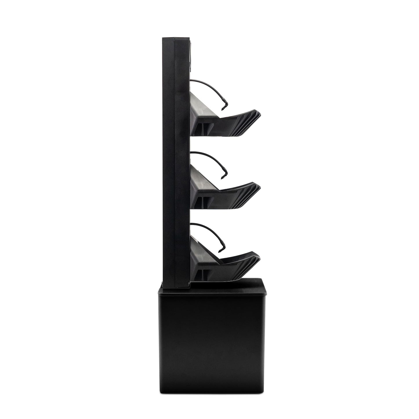Tevatower Mini Smart Self-Watering Indoor Garden System - 3-Tier 4-Inch Planter Pot for Herbs, Flowers and Indoor Plants, Compact Smart Planter for Home Kitchen Office - Midnight Black