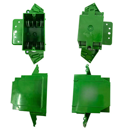 OneBoxForAll New Work BaseBox – Expandable Single Gang PVC Electrical Box with 4 Knockouts, 22 cu. in. Capacity - 36 Pack