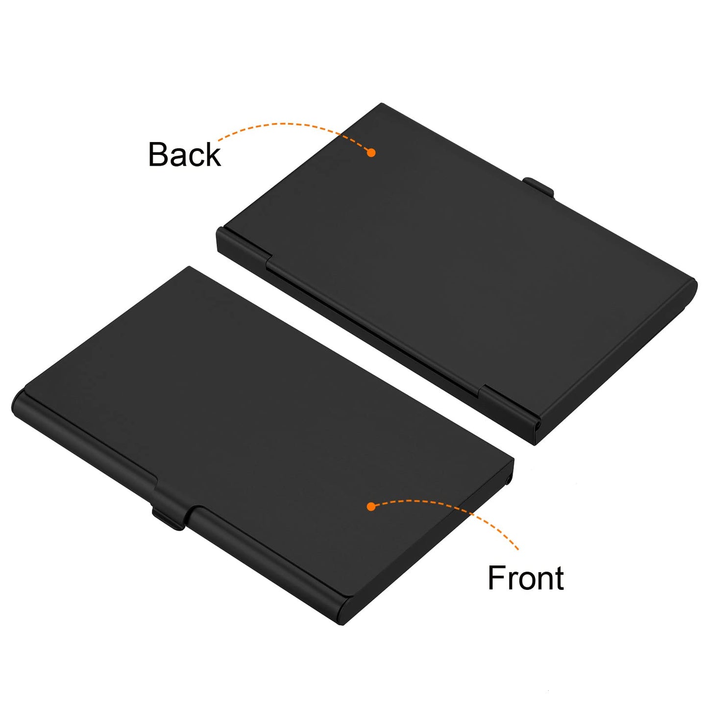 PATIKIL Business Card Holder, 4 Pack Aluminum Metal Card Case Professional Slim Pocket Card Holder for Name Card Credit Card, Black