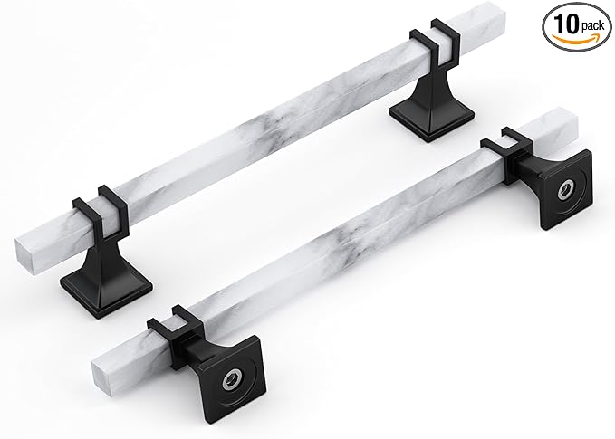 Rergy Cabinet Handles Marble Drawer Pulls and Knobs, T-Bar Hardware