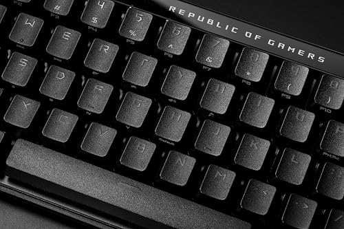 ASUS ROG Falchion RX Low Profile Wireless Gaming Keyboard – 65% Compact TKL, Tri-Mode Connectivity, ROG RX Red Optical Switches, RGB, Touch Panel, Keyboard Cover, PC/Mac Support - White