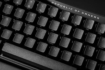 ASUS ROG Falchion RX Low Profile Wireless Gaming Keyboard – 65% Compact TKL, Tri-Mode Connectivity, ROG RX Red Optical Switches, RGB, Touch Panel, Keyboard Cover, PC/Mac Support - White