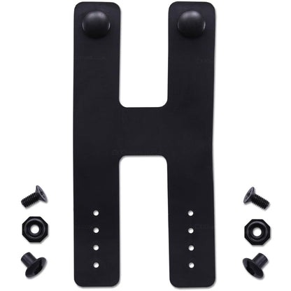 IWB Double Belt Loop - Heavy Duty Rubber – Black w/Pull-The-Dot Snaps/Durable Caps & Mounting Hardware - Belt Loop for IWB Carry - (Fit 1.25-2.00 Inch Belts (Adjustable)
