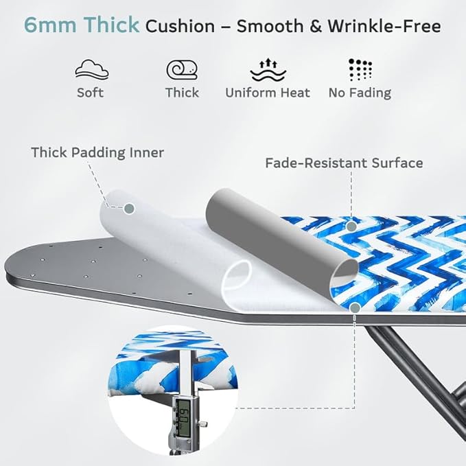 FIOBEE Ironing Board Cover and Pad Extra Thick Iron Board Pad