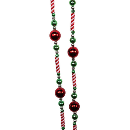 Kurt Adler 8 Foot Candy Bead Garland with Red Balls