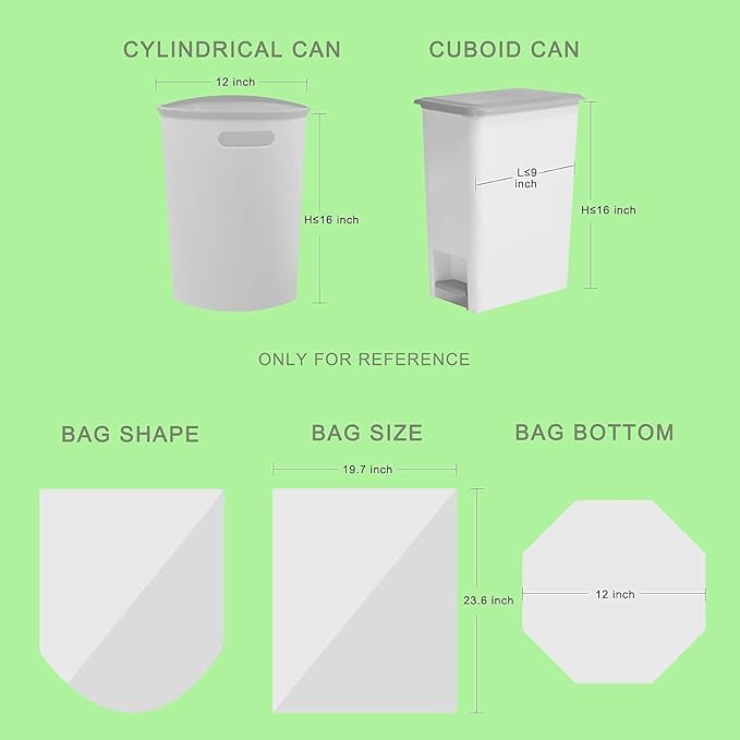 Small Trash Bags, Inwaysin Small Garbage Bags 4-6 Gallon Biodegradable Can