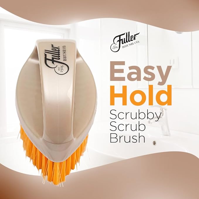Fuller Brush Easy Hold Scrubby Brush – Ergonomic Non-Slip Grip Handle – Durable