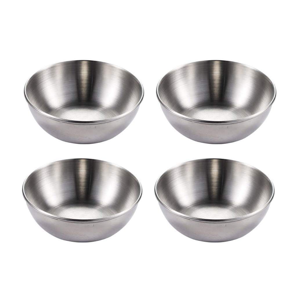 zaoalife 8Pcs Stainless Steel Serving Bowl,Mini Serving Bowl Sauce Dishes Condiment Sauce Cups Sushi Dipping Bowl Appetizer Plates Mini Serving Bowls