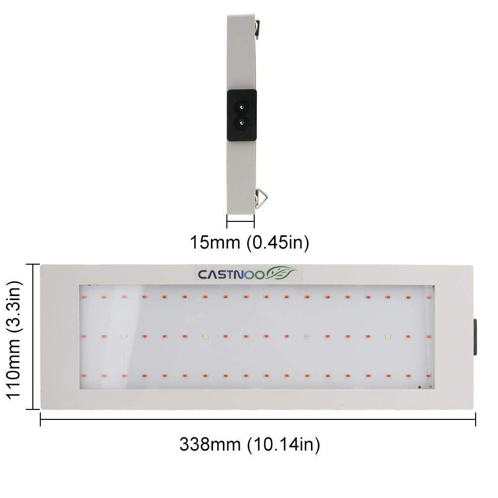 CASTNOO 300W 54 LED Grow Lights, Full Spectrum Little Solid Grow Lamp with IR & UV LED Plant Lights for Indoor (Space-Saving) Plants,Micro Greens,Clones,Succulents,Seedlings