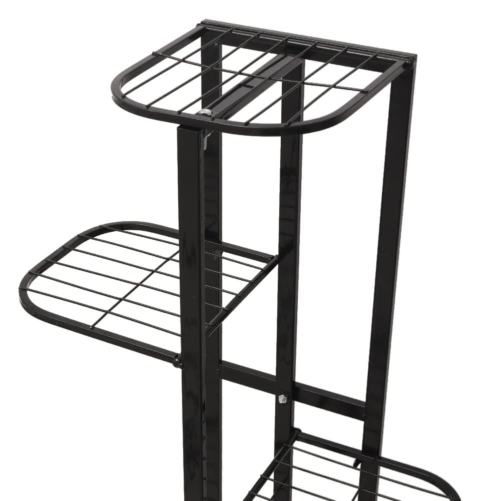 Cre Cra Tall Metal Plant Stand Indoor Outdoor 6 Tier Flower Pot Plant Stand Multi Tier Plant Holder Shelf Display Rack for Garden Patio Balcony