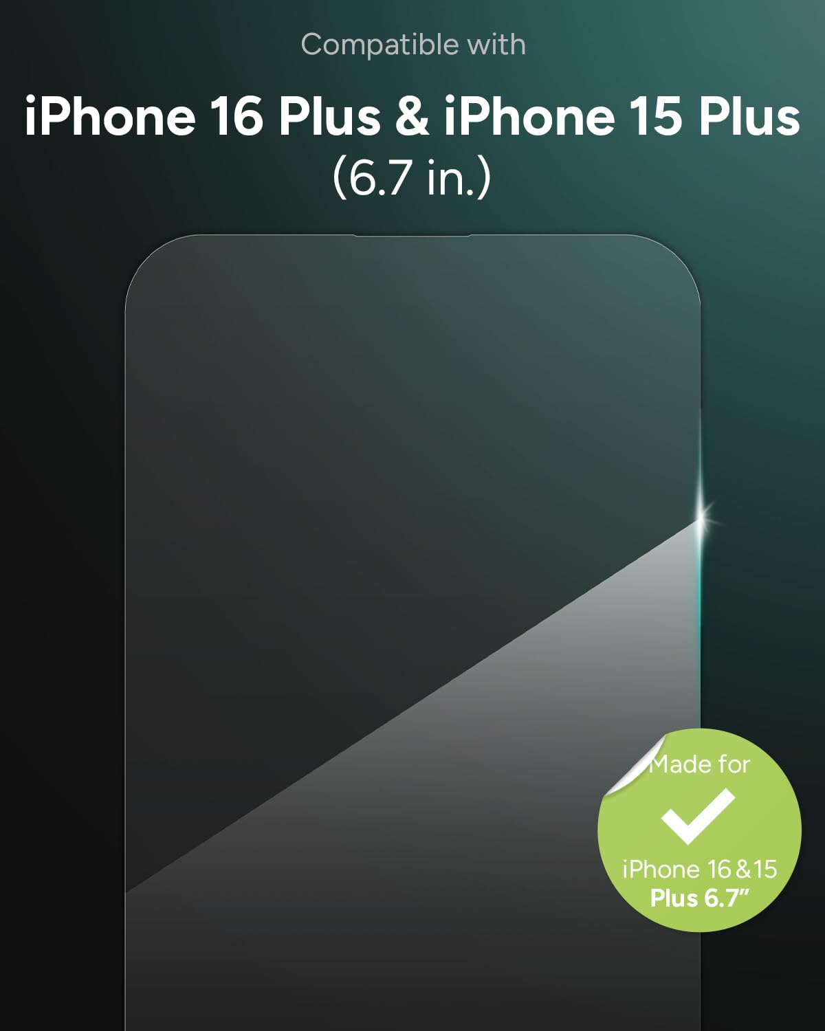 ZAGG Glass+ Screen Protector for iPhone 16e/ 14/13/ 13 Pro - 3X Shatter Protection, High Scratch Resistance, Oil-Resistant, Reinforced Edges, InvisibleShield, Easy Install