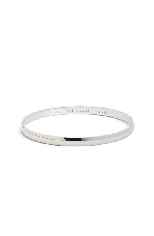 kate spade new york "Idiom Bangles" Find The Silver Lining Solid Bangle Bracelet