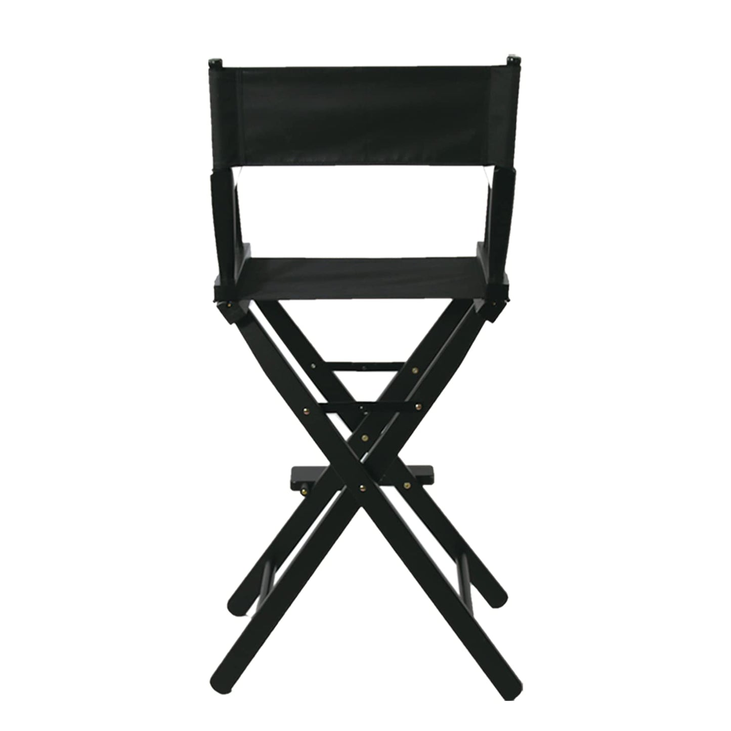 JXUFDHO Tall Directors Chair Foldable 46'', Makeup Chair Black for Makeup Artist, 250lbs Capacity Solid Hardwood,Black