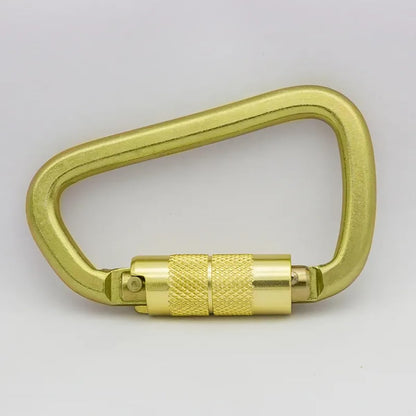 Auto Locking Carabiner 30KN=6500lbs Heavy Duty Large Clip Climbing Carabiner Twist Lock Carabiners for Rock Climbing, Camping, Gym,Rescue (CE Rated,D Shape),Gold