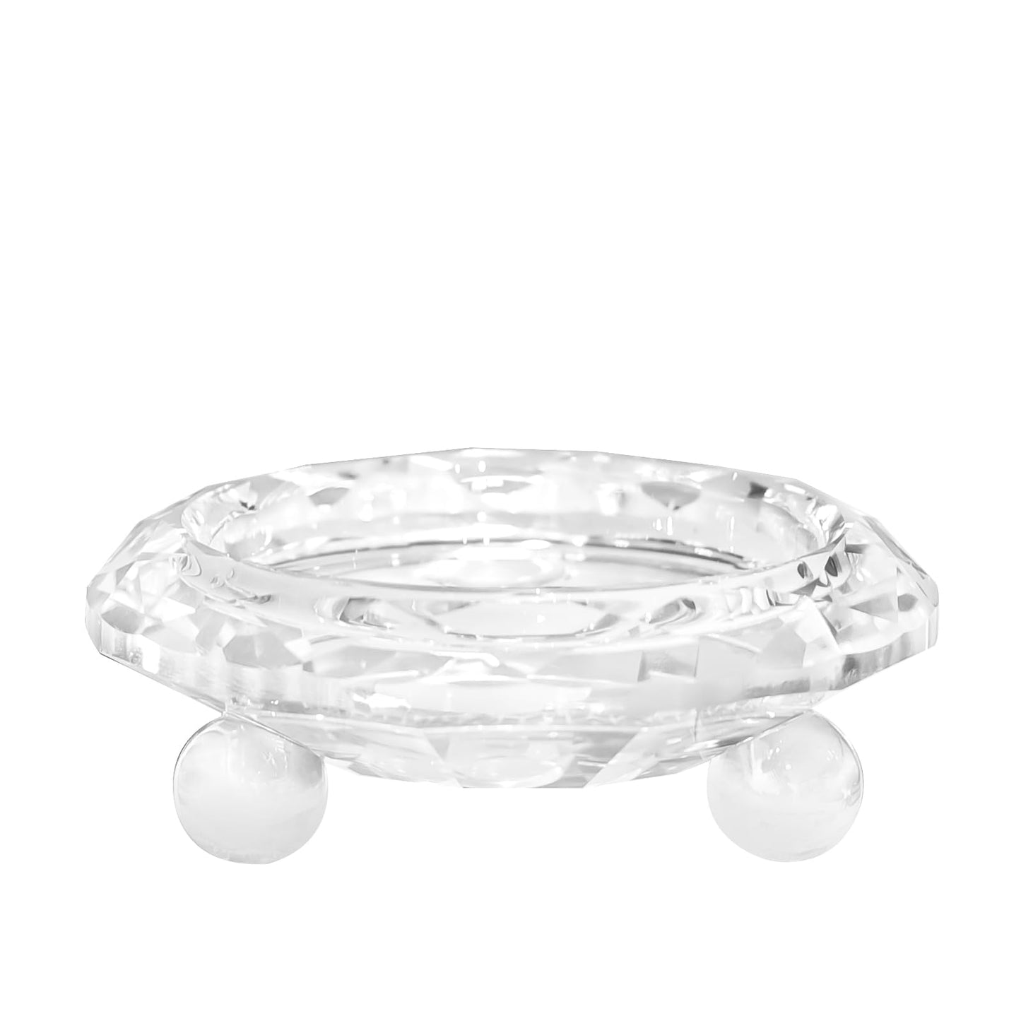 Kitcom Crystal Candle Holders Pillar Candle Holdersticks for Home Decor Hand-Cut 4.3'' X 1.5'' Clear, Tabletop Centerpieces for Party Wedding Banquet Decorations, Comes with Gift Box