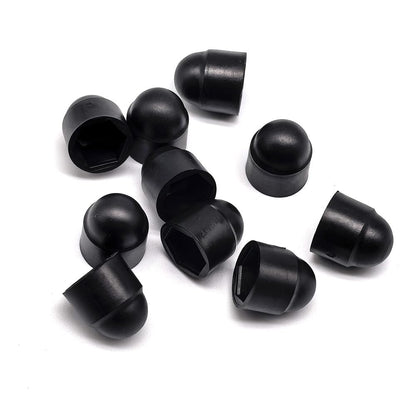 M6×10mm Hex Head Bolt Nut Protective Caps Hexagonal Screw Dome Protective Cap Covers Waterproof Decorative Cover 30 Pack (30, Black, M6*10mm)