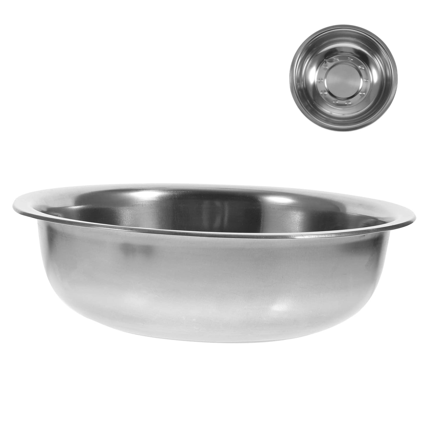 UPKOCH Stainless Steel Basin 10.62 Inch Multipurpose Kitchen Soup Bowl for Mixing Egg Beating Flour Vegetable Washing and Food Prep