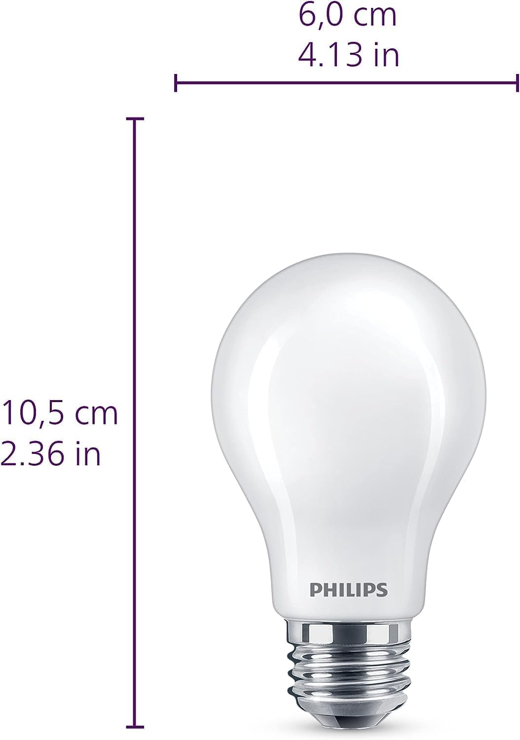 PHILIPS LED 75W A19 4-Pack Ultra Definition Daylight (5000K) 1100 Lumen (9W = 75W) Dimmable Frosted Flicker-Free Light Bulbs