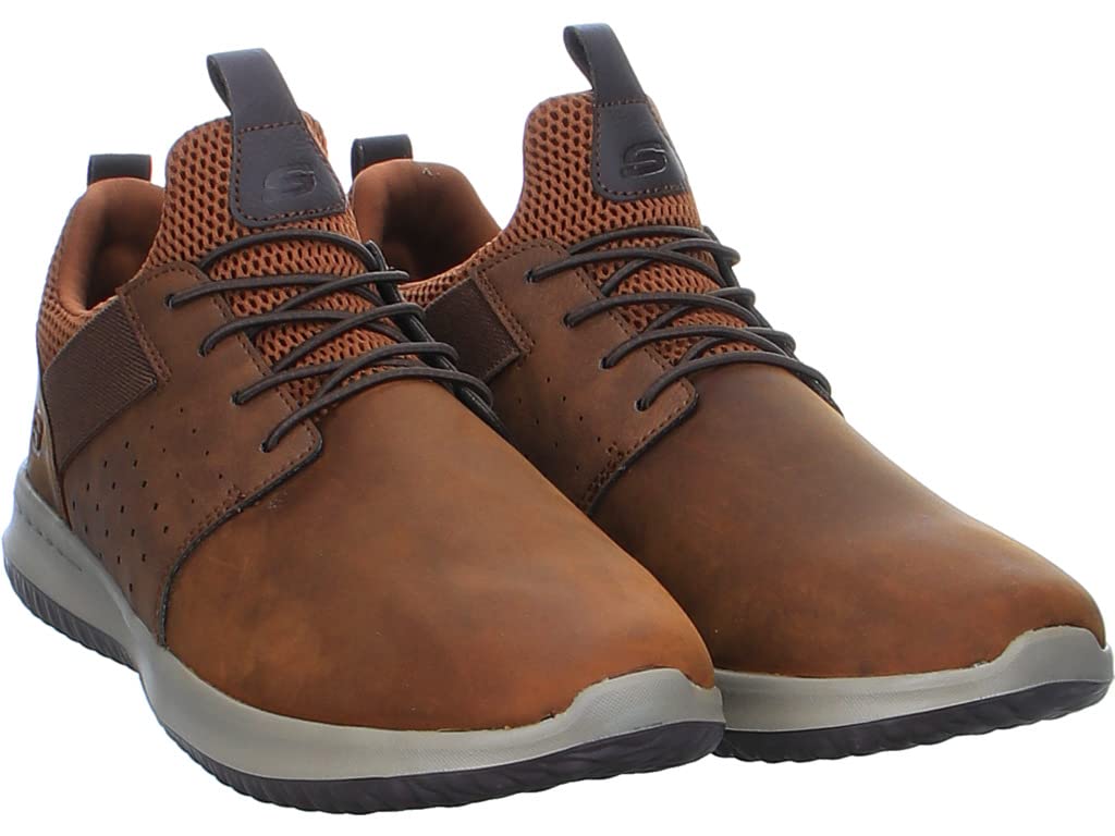 Skechers Men's Delson- Axton Slip On Trainers, Brown Brown Cdb, 9 UK
