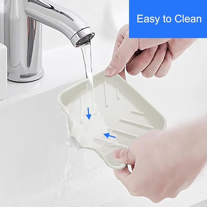 Sponge Holder with Drain Spout, Silicone Sponge Tray
