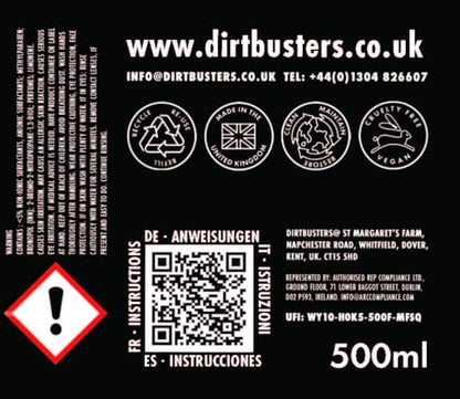 Dirtbusters Stove Glass Cleaner, Powerful Pro Cleaning Paste For All Log Burner, Stove & Fireplace Window & Glass (500g)
