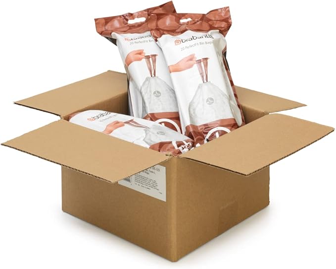 Brabantia PerfectFit Trash Bags Thick Plastic Trash Can Liners