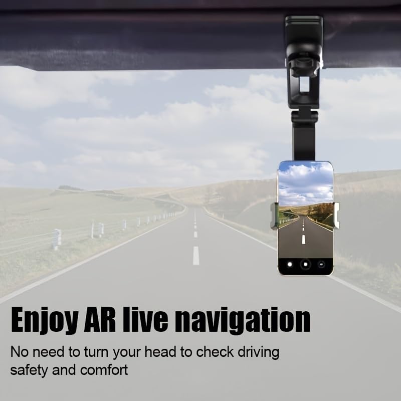 Trendy Car Mobile Phone Stand Multi-Functional Car Navigation Stand Mobile Phone Stand General,Universal Automobile Cradle Fit for iPhone Android and All Smartphones, Black