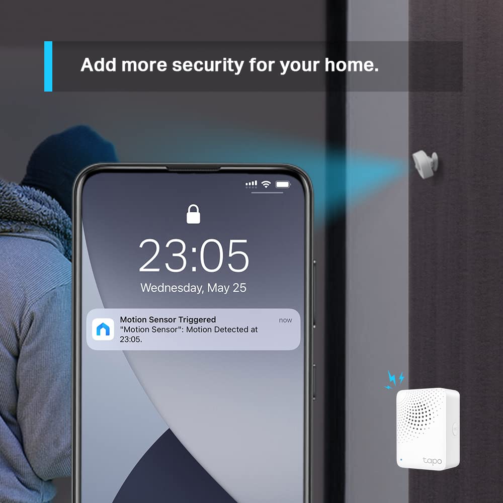 Tapo T100 Smart Motion Sensor, Motion Detectors, Wide Range Detection, Instant Alerts, Hands-Free Motion-Activated Lighting, Energy Saving, Battery Included(Packaging may vary)