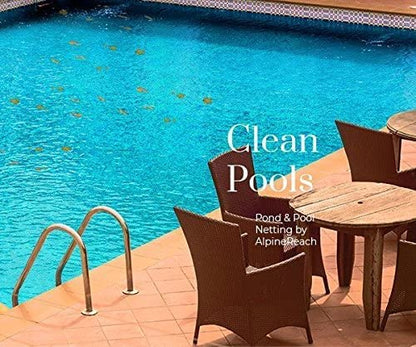 AlpineReach Koi Pond Netting Kit 4.5m x 6m Black Heavy Duty Woven Fine Mesh Net Cover for Leaves - Protects Koi Fish from Blue Heron Birds Cats Predators UV Protection - Reusable & Stakes Included