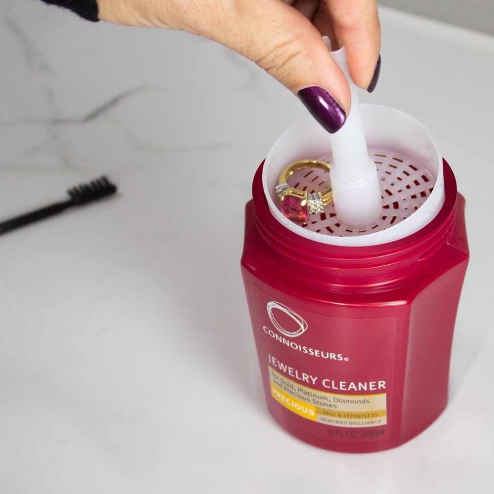 Connoisseurs Gold Jewellery Cleaner | Gold Cleaner for Jewelery with Polishing Cloth | Jewellery Solution for Diamonds, Platinum & Golds